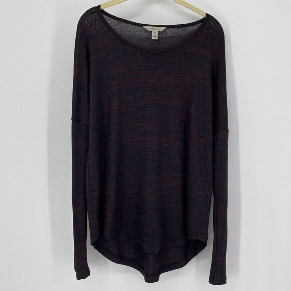 Calvin Klein Jeans  heathered burgundry long sleeve - Picture 12 of 12